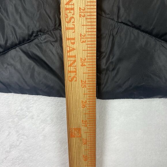 Sam Edelman Puffer Jacket Womens Large Black Full Zip Down Feathers Pockets - Picture 8 of 11